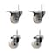 Service Caster 3 Inch Nylon Swivel 58 Inch Threaded Stem Caster Set 2 Total Lock Brakes SCC-TSTTL20S314-NYS-58212-2-S-2 - alternate 1